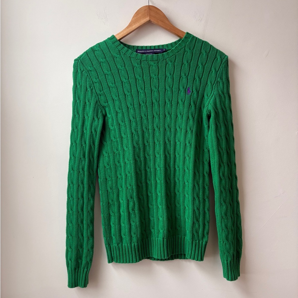 Vintage Ralph Lauren Cable-Knit Crewneck Sweater - Picture 2 of 13
